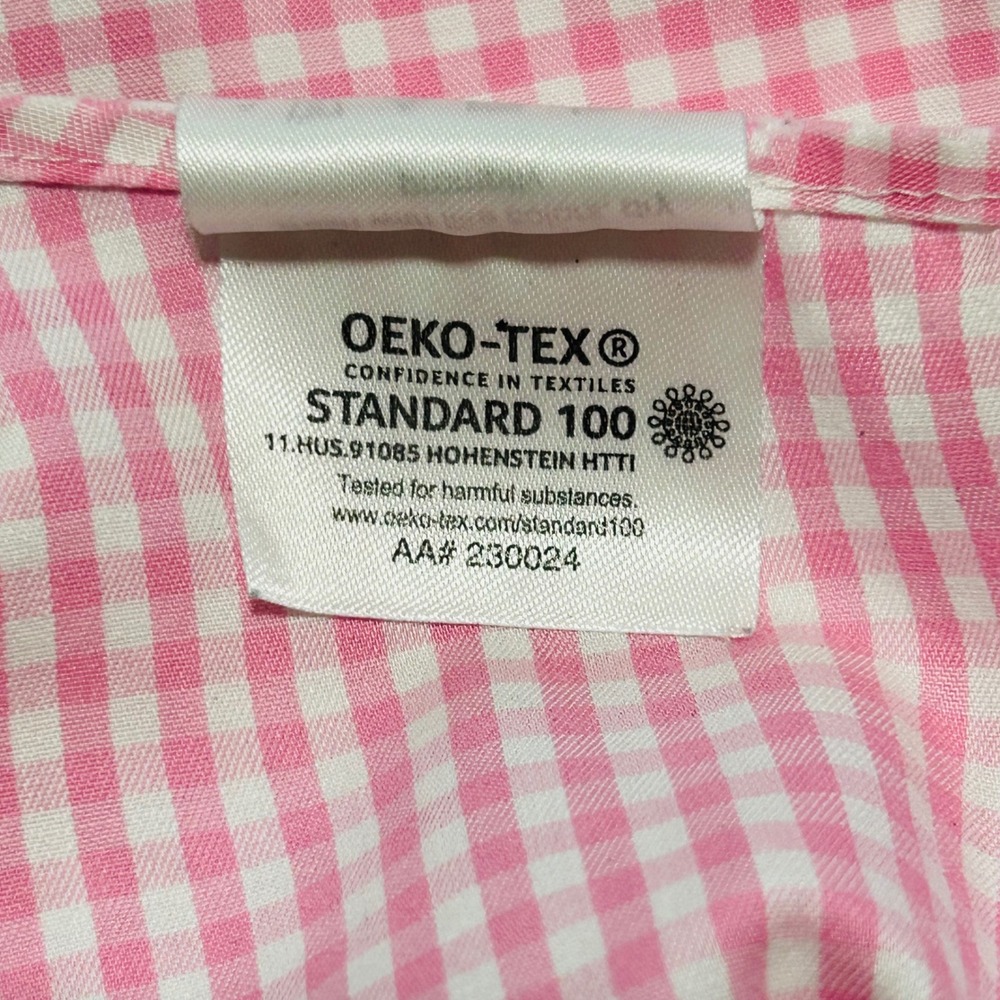 Lauren Ralph Lauren Pink White Gingham Shirt XL Regular Fit Stretch Fabric - Picture 7 of 9